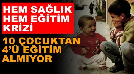 Türkiye'deki Suriyeli 10 çocuktan 4'ü eğitim almıyor