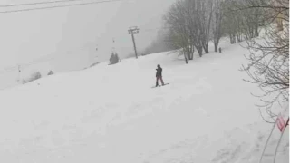 Uludağ'da Mart sonunda kar sürprizi