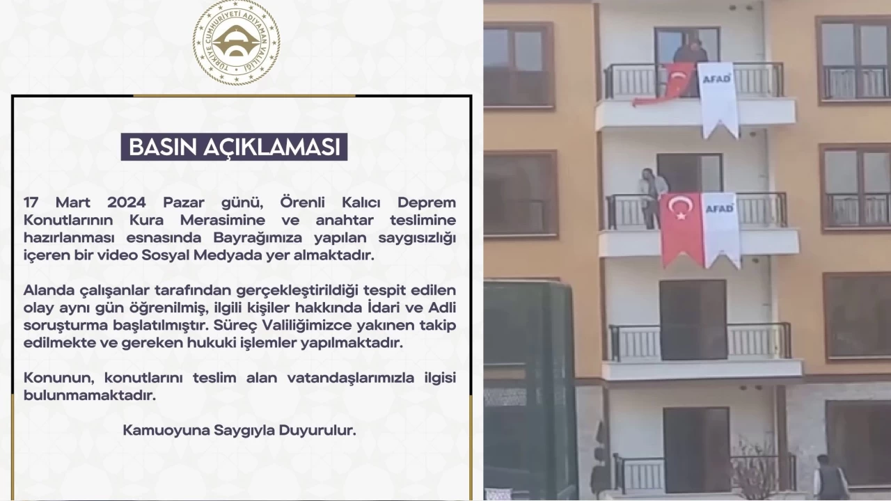 Valilik, Trk Bayra'n atan alanlar hakknda soruturma balatt