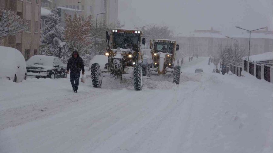Van'da kar yağışı hayatı felç etti