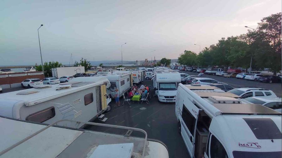 Yabancı karavancılar Tekirdağ'a akın etti