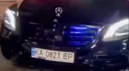 Yabancı plakalı çakarlı araç ile drift