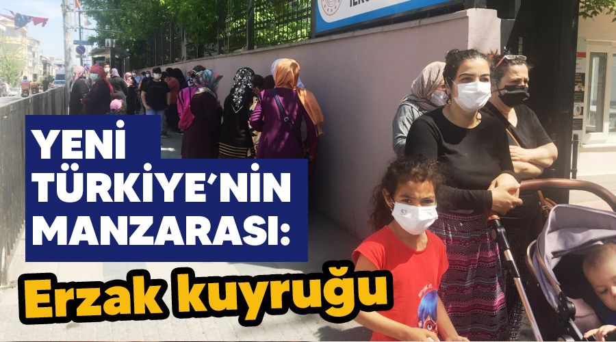 Yeni T�rkiye�nin manzaras�: Erzak kuyru�u