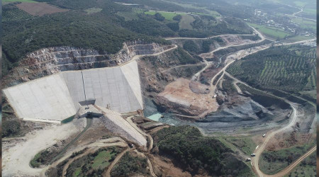 Yeşildere Barajı'nda çalışmalar devam ediyor