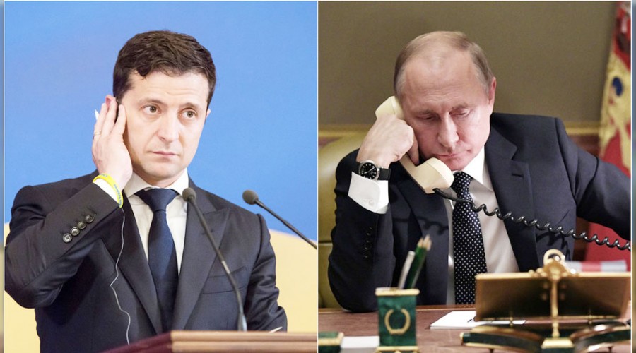 Zelenskiy, Putin ile krizi grt