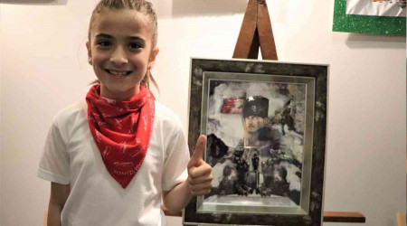 100 minik öğrenciden 100 Atatürk eseri
