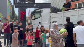 20 ton karpuzu 1 saat iinde tkendi... nk bedavayd 