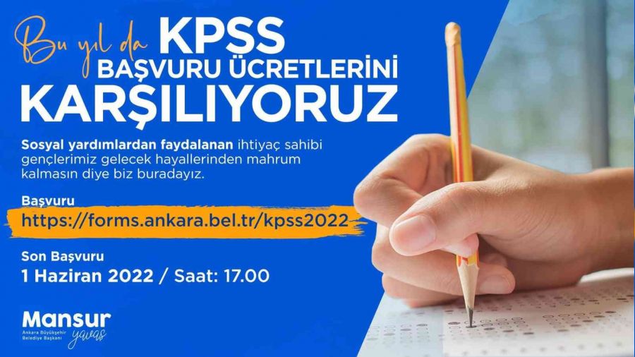 ABB'den KPSS başvuru ücreti desteği