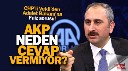 Adalet Bakan'na "faiz" sorusu!