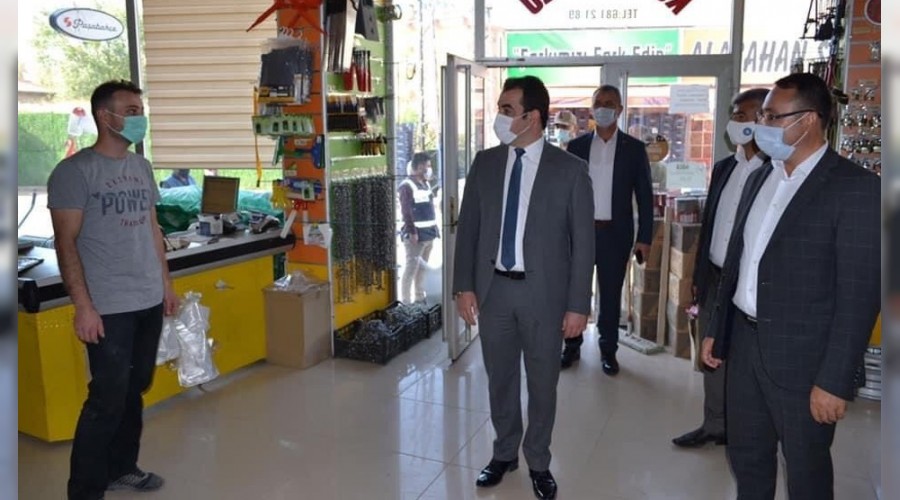 Altınyayla'da ilçe protokolünden Covid-19 denetimi