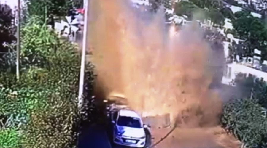 Ana su hatt� bomba gibi patlad�, o anlar kameraya yans�d�