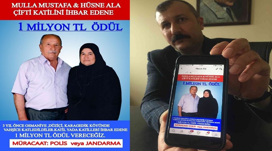 Anne ve babasının katilini bulana 1 milyon lira ödül