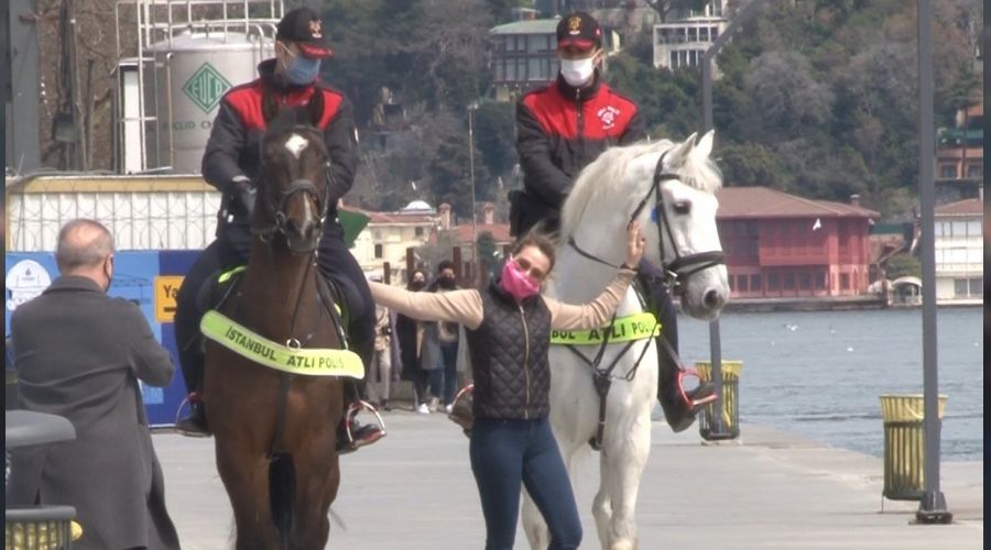 Bebek sahilinde �a��rtan g�r�nt�ler ya�and�