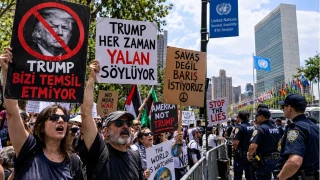 BM önünde Trump protestosu