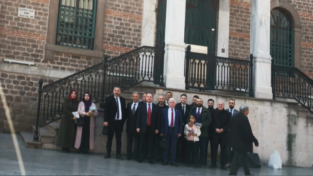 BTP heyeti, Atatürk'ün hutbe okuduğu Zağnos Paşa Camii'ni ziyaret etti
