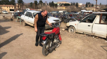 Çalınan motosikletine 16 yıl sonra kavuştu
