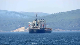 Çanakkale Boğazı'nda yük gemisi arıza yaptı