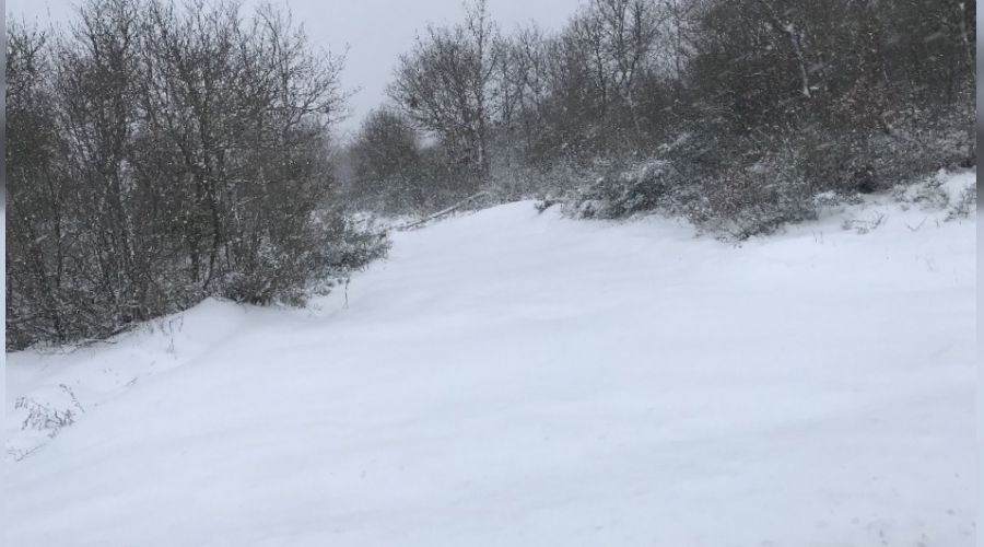 �atalca'da kar kal�nl��� 20 santimetreyi buldu