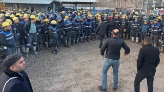 Çayırhan'da 500 madenci eylem başlattı