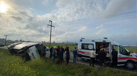 orlu'da ii servisi arampole yuvarland: 6 yaral