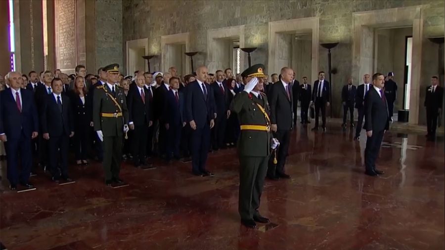 Devlet erkan Antkabir'i ziyaret etti