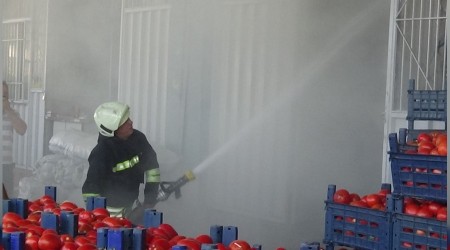 Diyarbakır sebze ve meyve halinde yangın