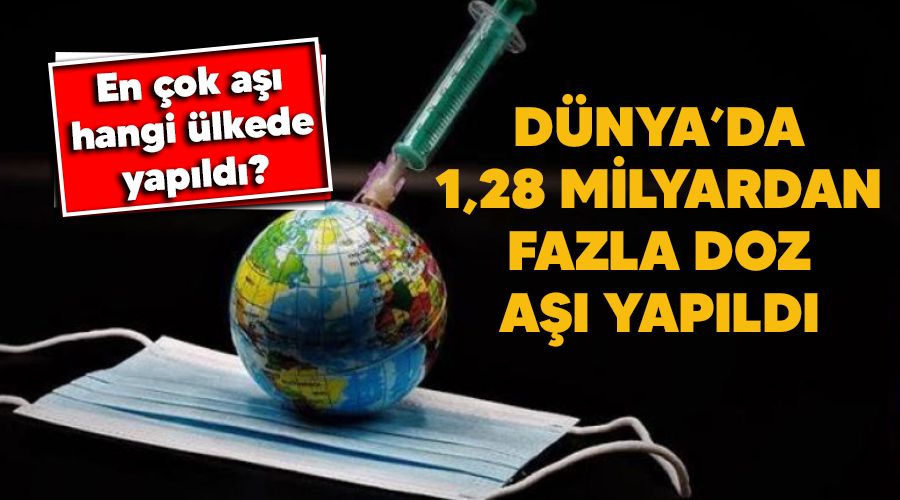 Dünyada 1,28 milyardan fazla doz aşı yapıldı