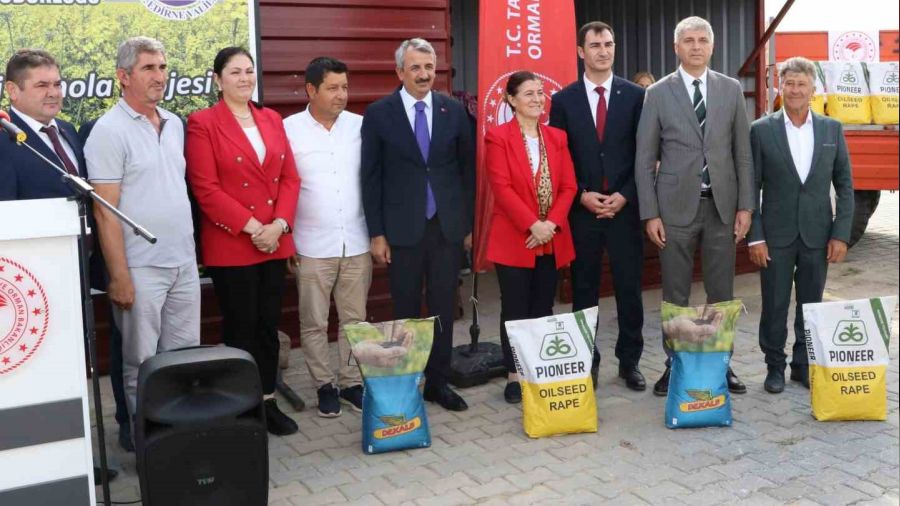 Edirne'de hibeli kanola tohumu dağıtım töreni