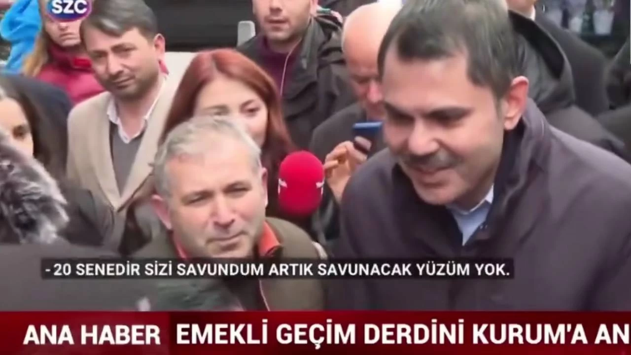 Emekli vatanda�tan Murat Kurum'a: 20 senedir sizi savundum, art�k savunacak y�z�m yok