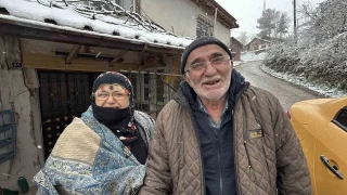 Erbaa'daki yağmur yüksek kesimlerde yerini kara bıraktı