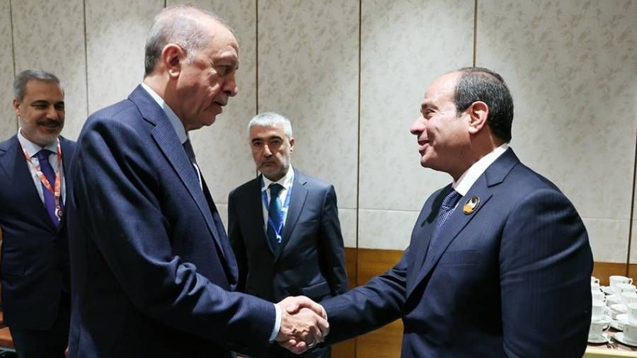 Erdoğan, Sisi ile Filistin'deki gelişmeleri görüştü