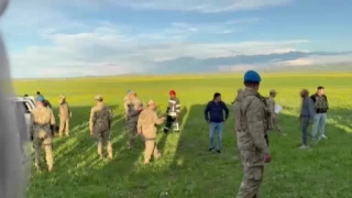 Erzurum'da feci kaza