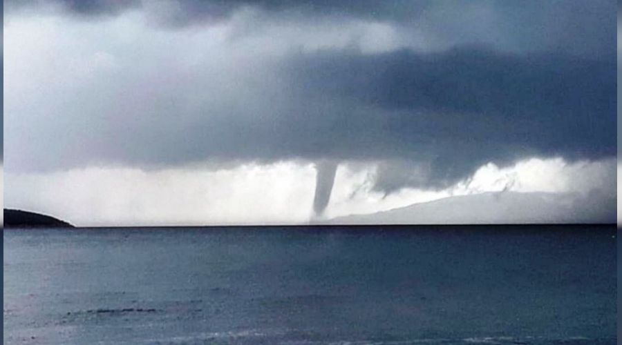 Fethiye'de denizde hortum olutu