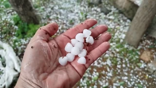 Fndk byklnde yaan dolu trafik kazasn beraberinde getirdi: 1 yaral