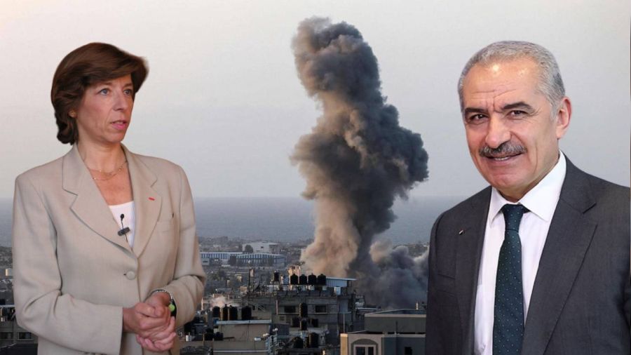 Fransa Dışişleri Bakanı, Filistin Başbakanı Iştiyye ile Paris'te görüştü