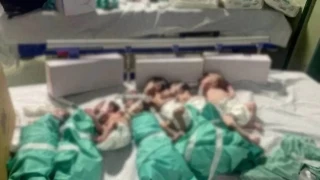 Gazze'deki Salk Bakanl: srail'in zorla boaltt Gazze'deki Nasr Hastanesi'nde kalan 5 ocuk ld