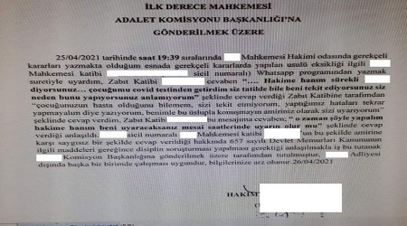 Hakim'e posta koyan zabıt katibi sürgün yedi