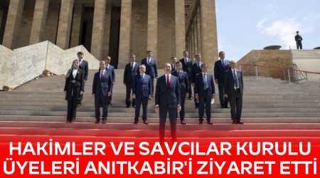 Hakimler ve Savcılar Kurulu üyeleri Anıtkabir'i ziyaret etti