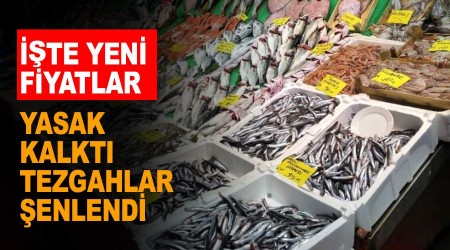 Hamsi yasağı kalktı, tezgahlar şenlendi