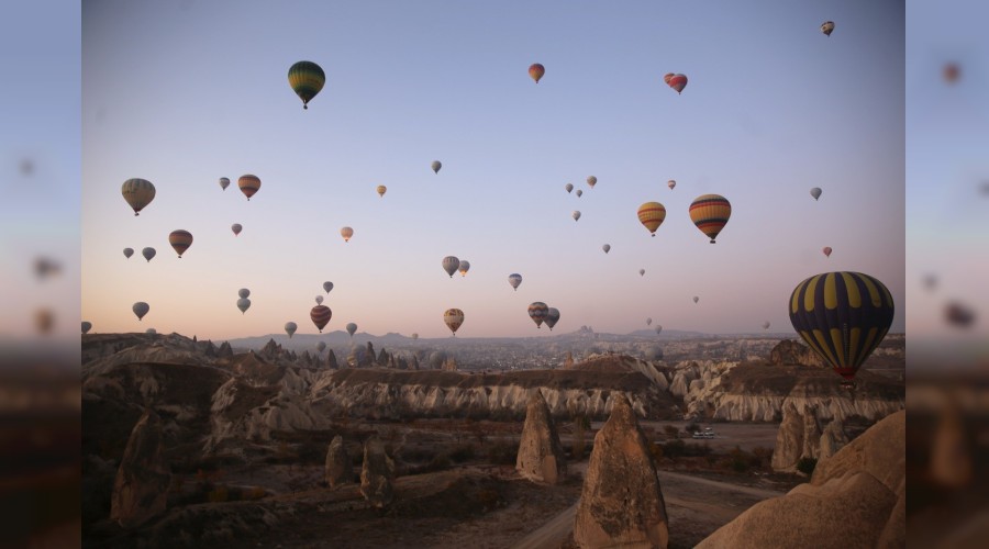 Kapadokyada balon turlar iptal edildi