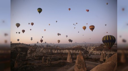 Kapadokyada balon turlar iptal edildi