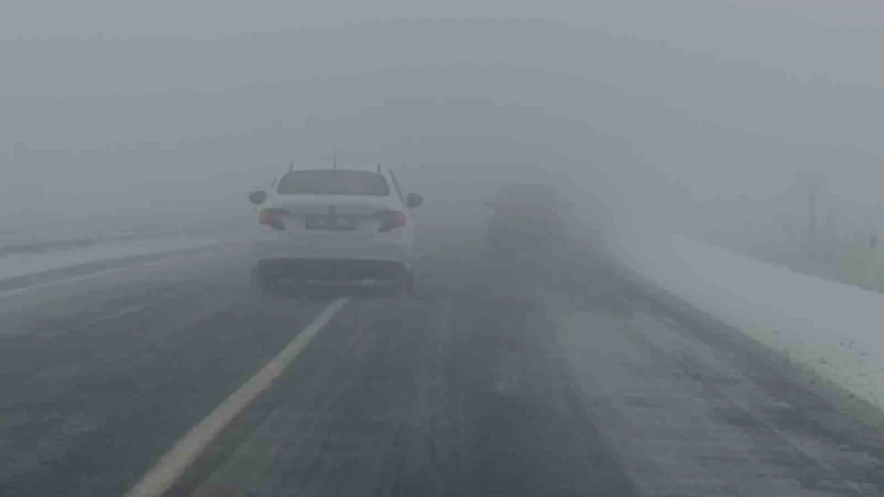 Kars'ta yoğun sis: Uçak seferleri iptal edildi