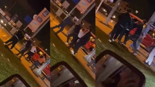 Kavşağı boks ringine çevirdiler