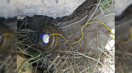Kayalığa gizlenmiş antitank mayını imha edildi