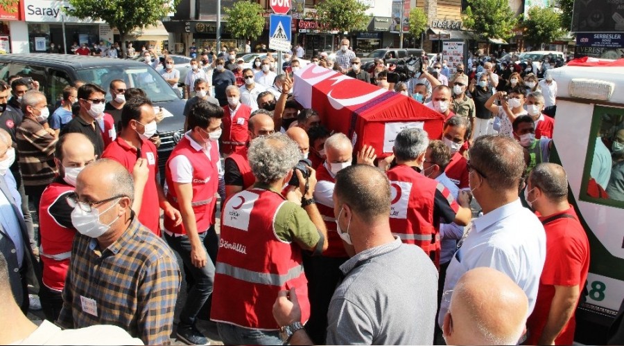 Kızılay şehidi son yolculuğuna uğurlandı