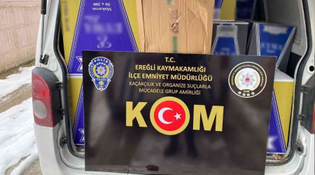 Konya'da 430 bin adet makaron ele geirildi