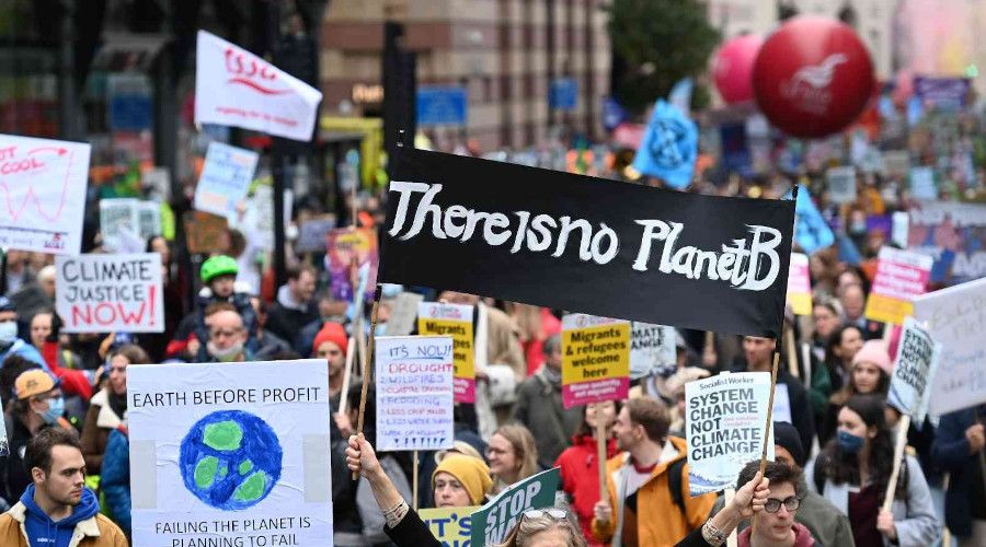 Londra'da iklim protestosu