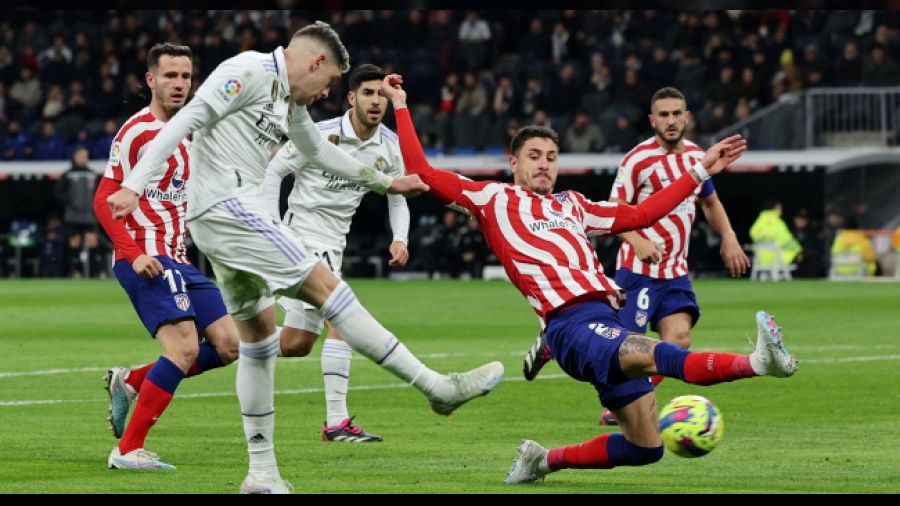 Madrid derbisinde puanlar payla��ld� 