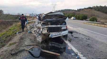 Manisa'da yağmur kazaya neden oldu