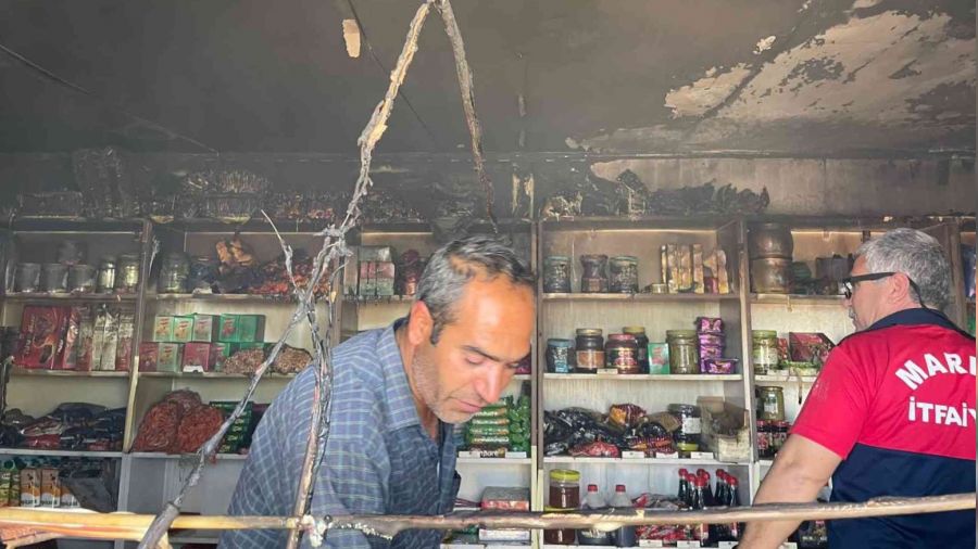 Mardin'de market yand�